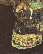 Egon Schiele City on the Blue River II (mk12) oil painting reproduction